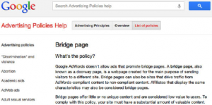 Google Bridge page